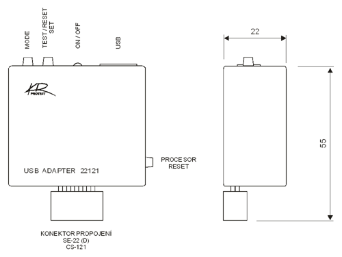 Schéma zapojení USB ADAPTER 22121